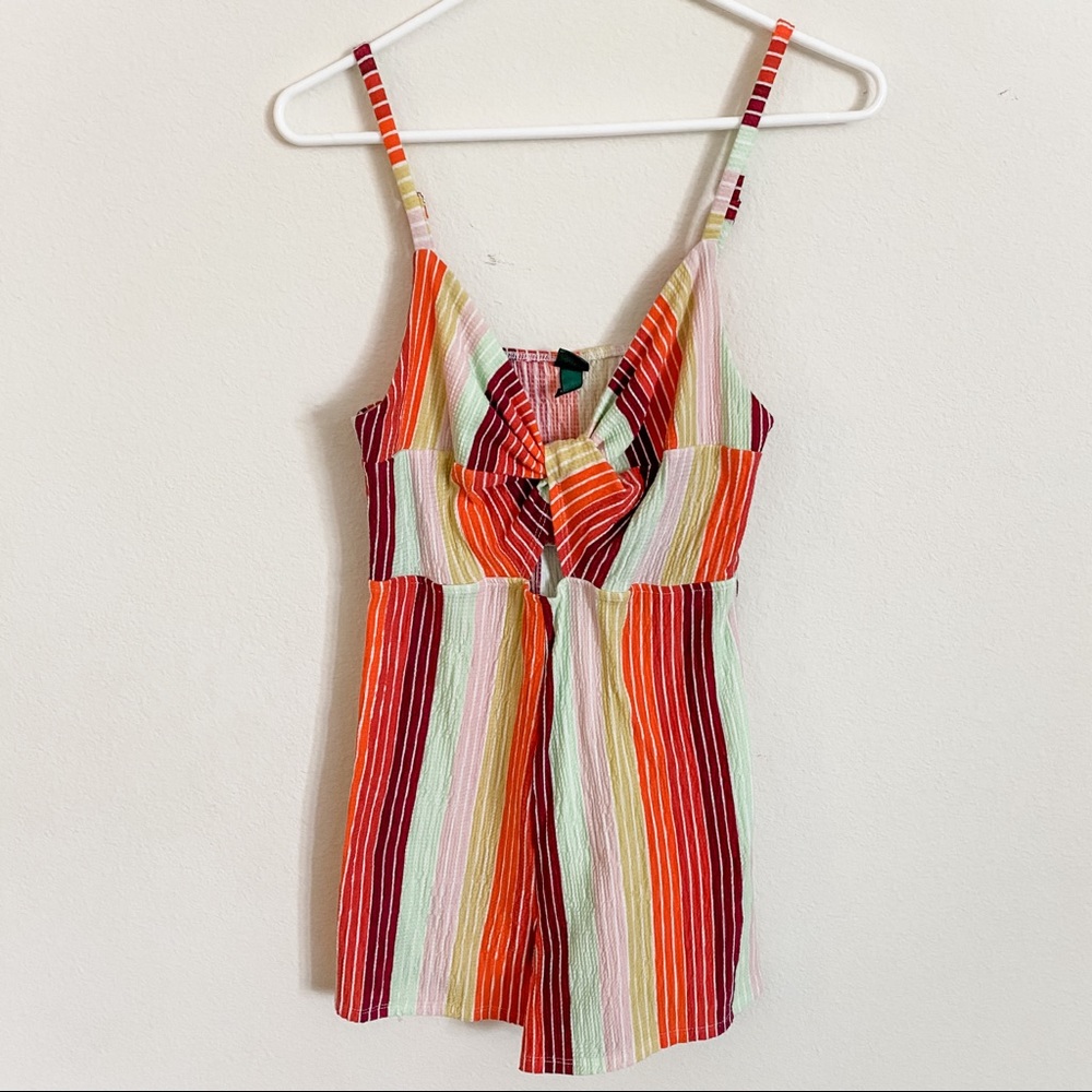 Wild Fable Multicolored Twist Front Romper